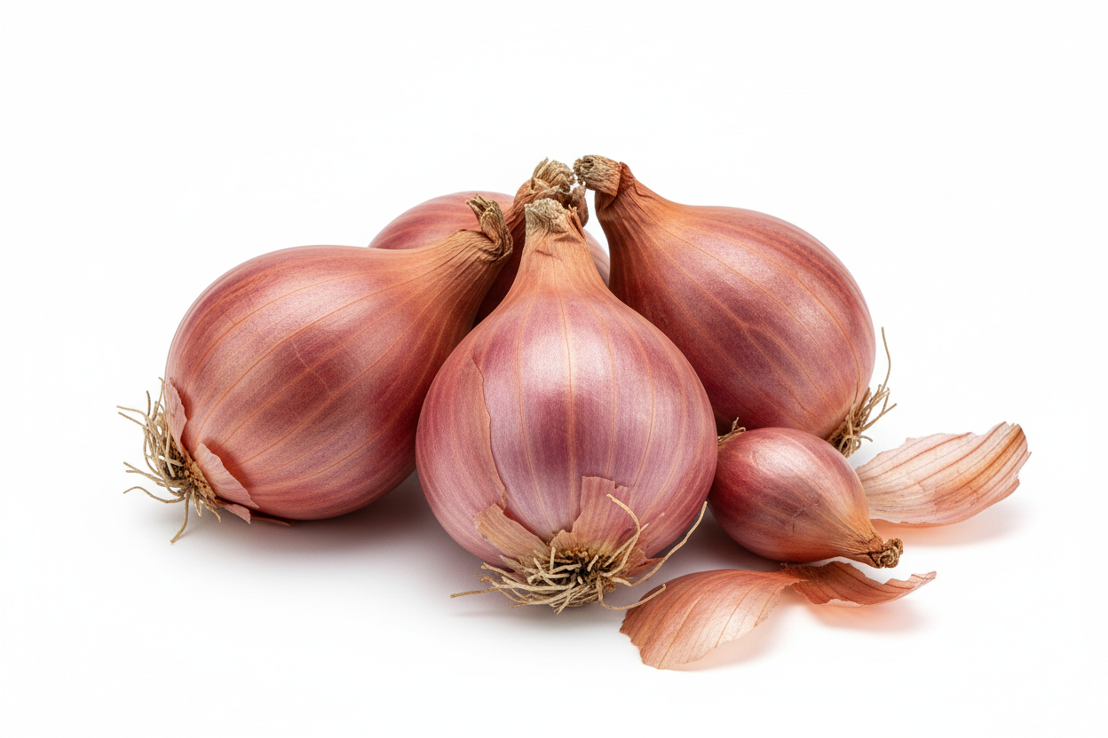 White Background Shallots